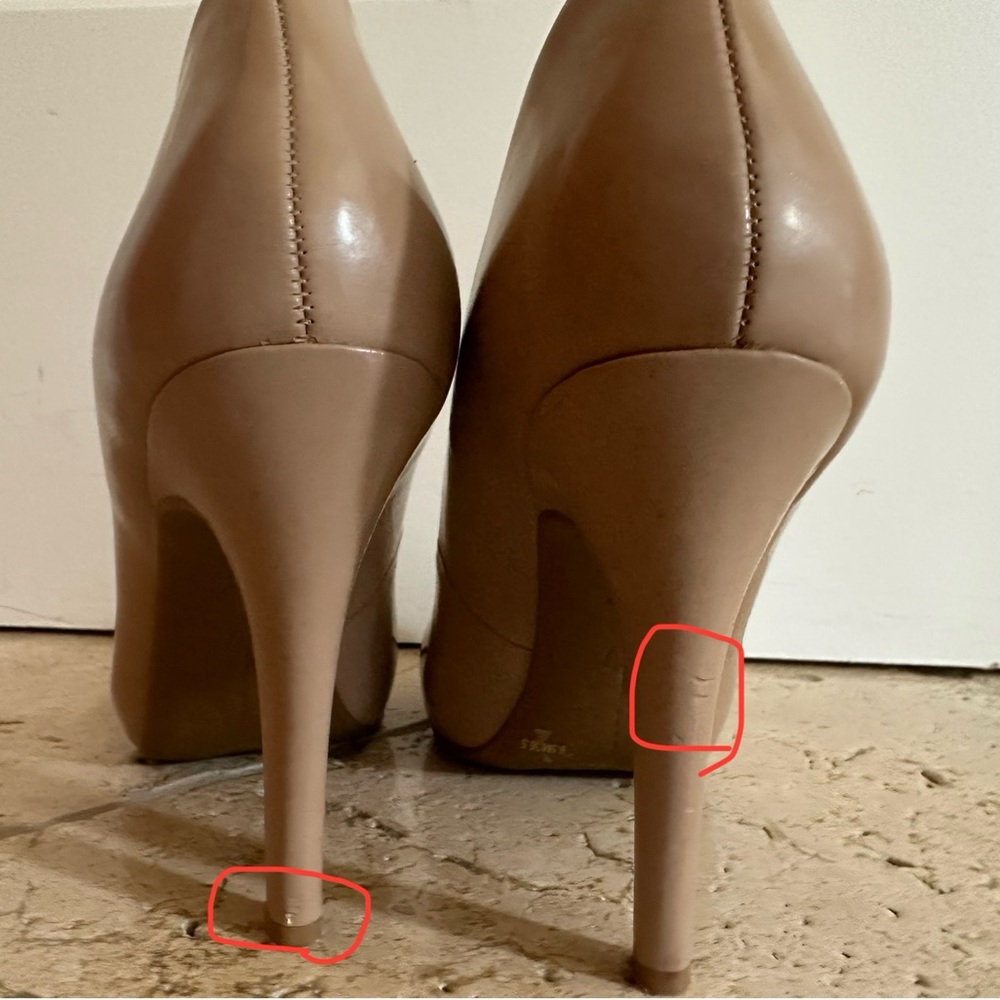Sz 6.5 Jessica Simpson Tan Patent Leather Heel - Picture 9 of 9